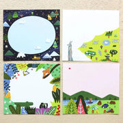 Animal Scenes Block Memo Pad - Cozyca x Narumi Suzuki