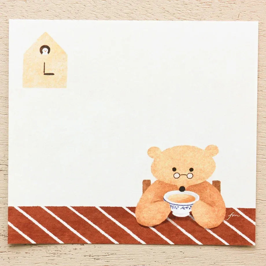 Animal's Tea Time Block Memo Pad - Cozyca x Mariko Fukuoka