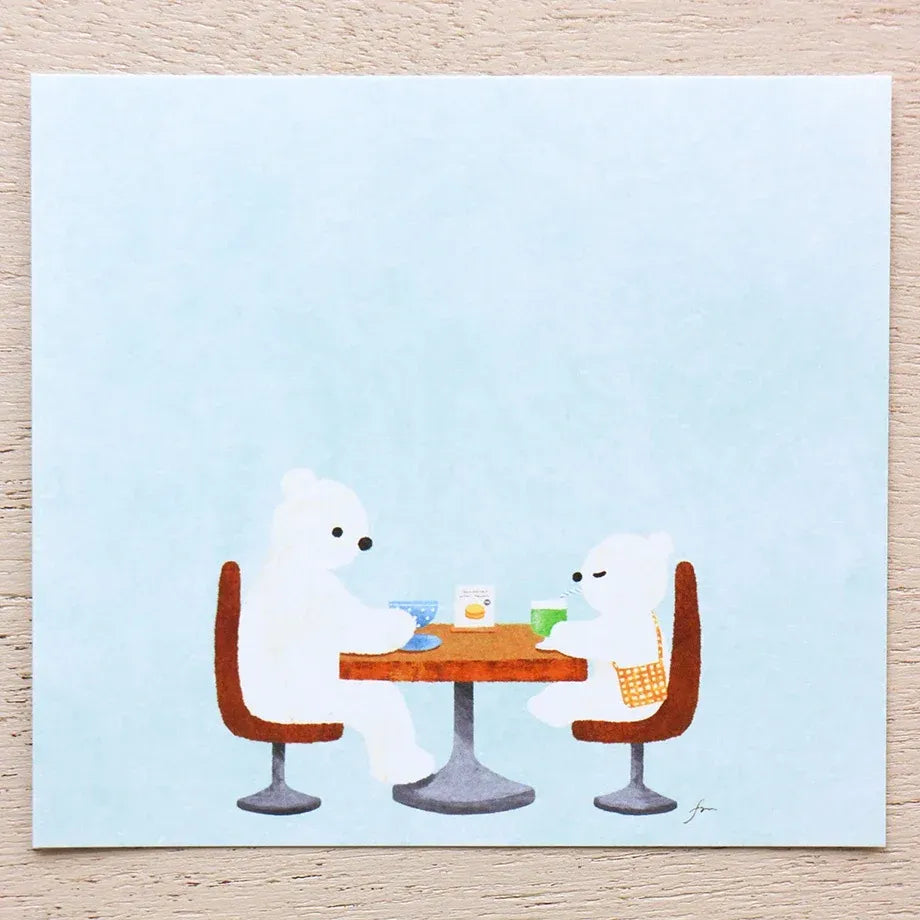 Animal's Tea Time Block Memo Pad - Cozyca x Mariko Fukuoka