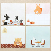 Animal's Tea Time Block Memo Pad - Cozyca x Mariko Fukuoka