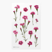 China Pink Pressed Flower Sticker Sheet
