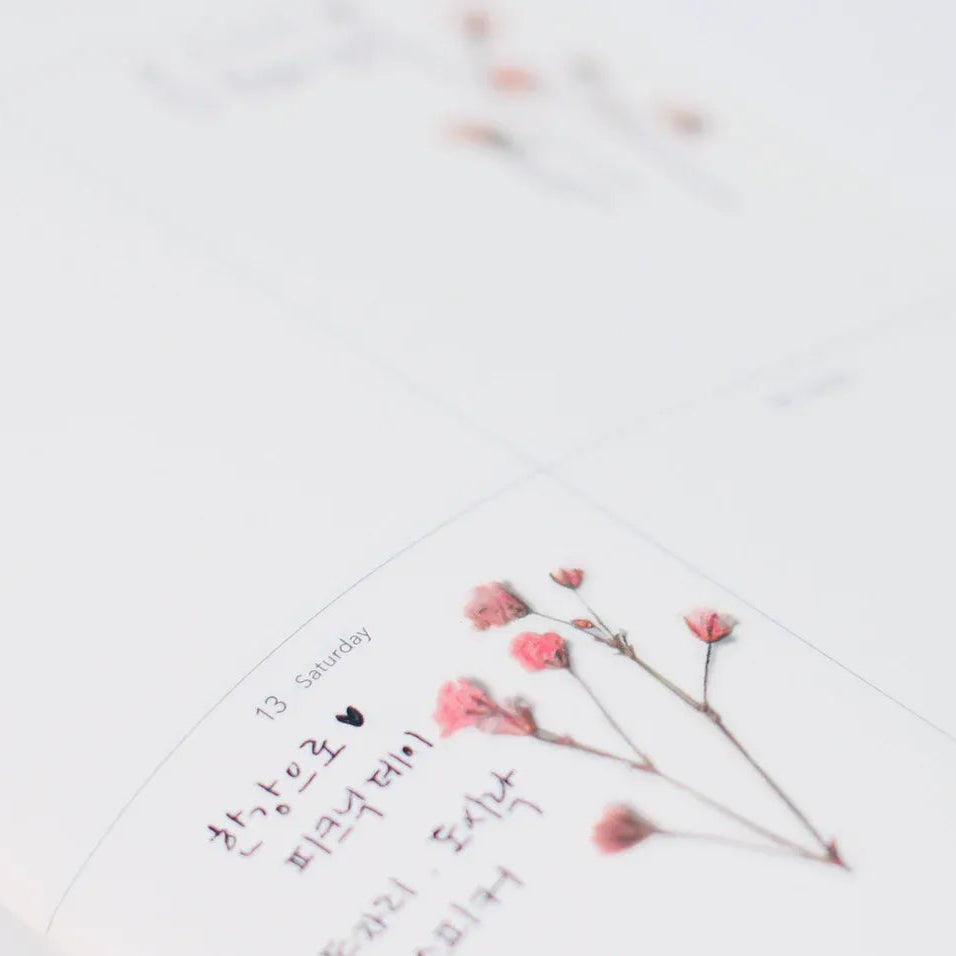 Gypsophila Baby's Breath Pressed Flower Sticker Sheet