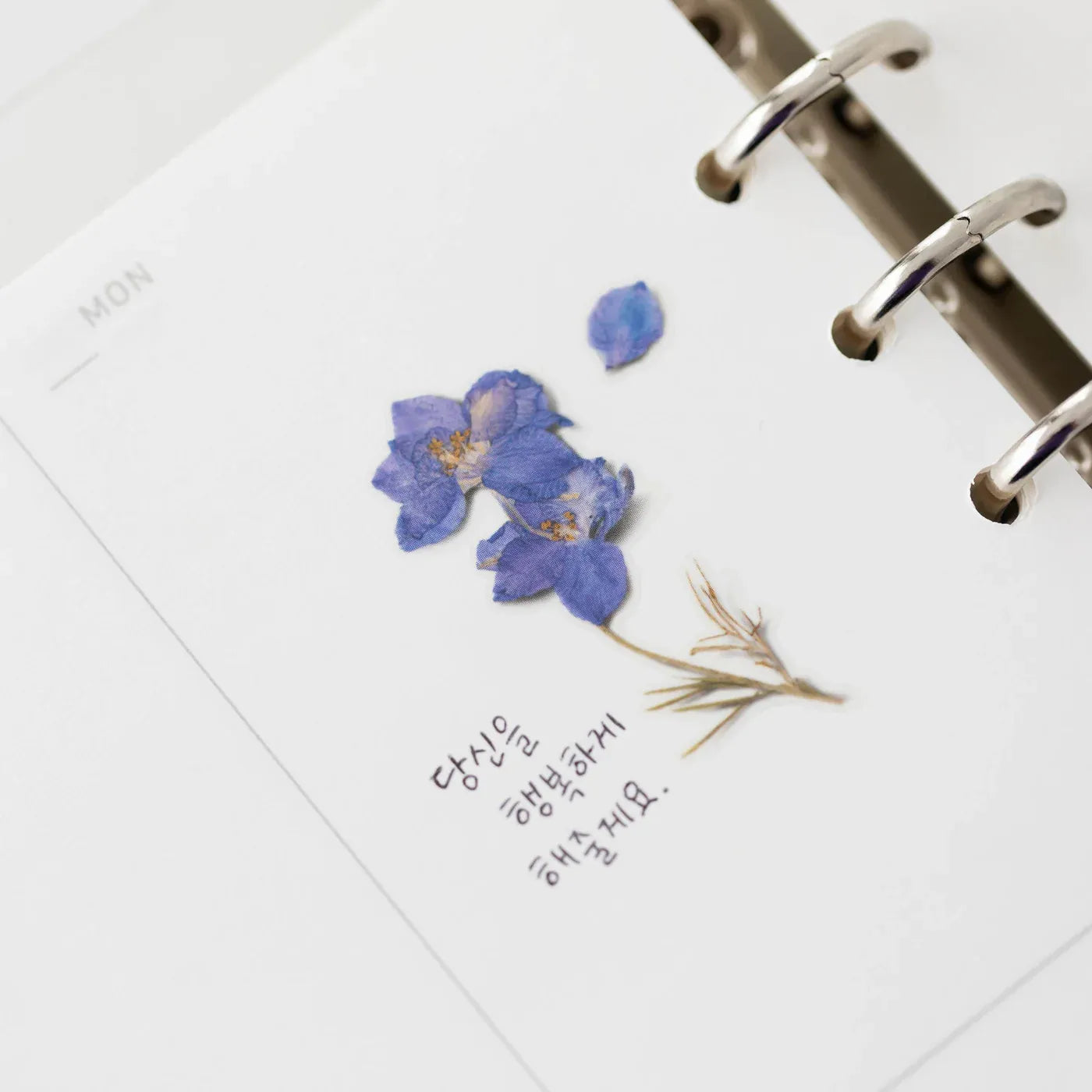 Larkspur Pressed Flower Sticker Sheet