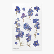 Larkspur Pressed Flower Sticker Sheet
