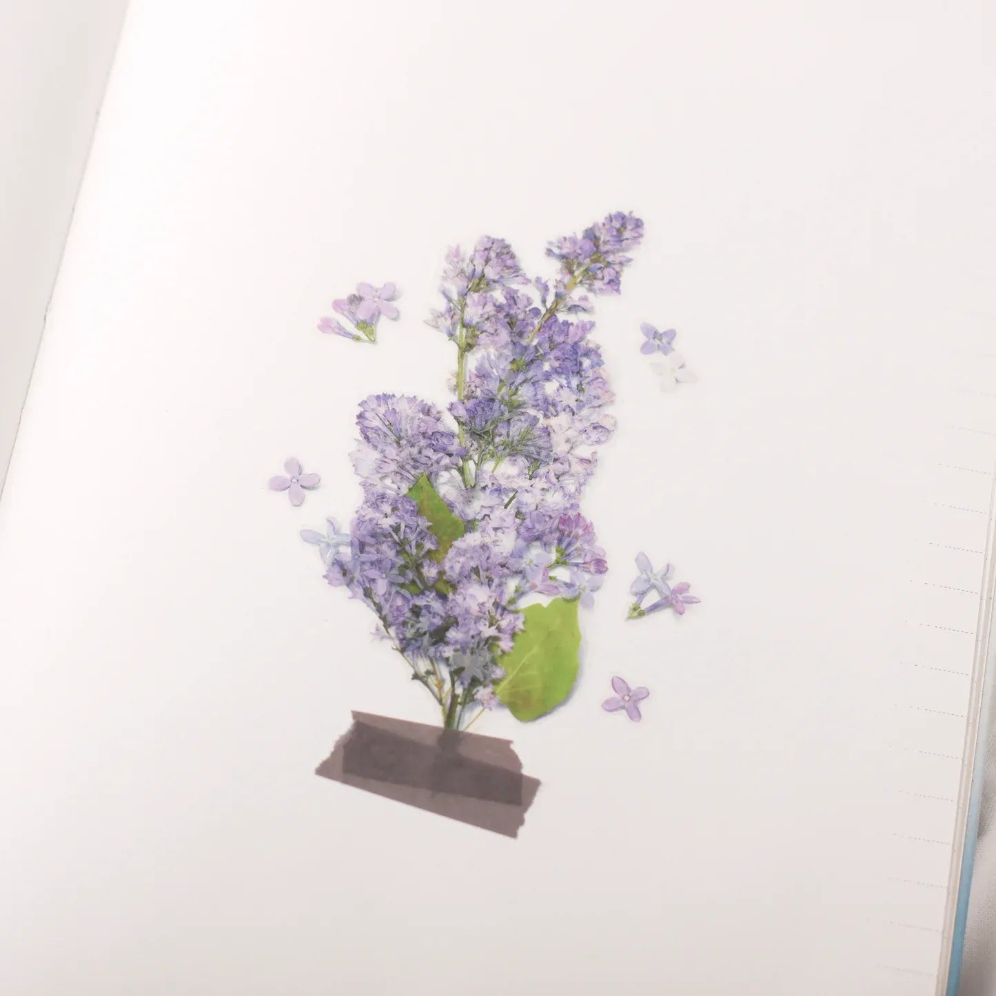 Lilac Pressed Flower Sticker Sheet
