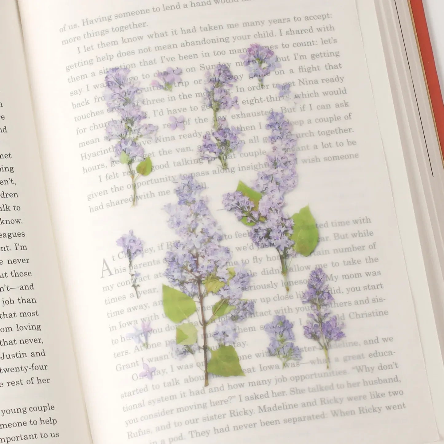 Lilac Pressed Flower Sticker Sheet