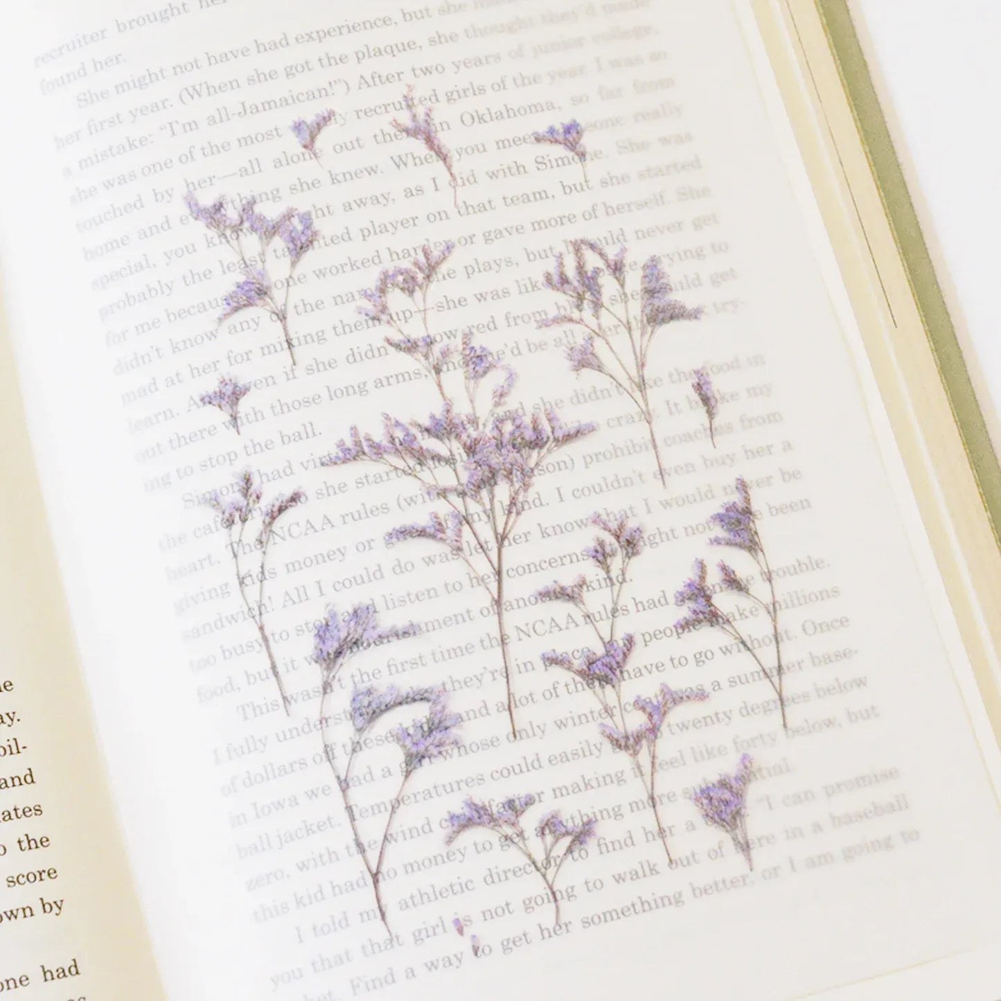 Misty Blue Sea Lavender Pressed Flower Sticker Sheet