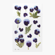 Pansy Pressed Flower Sticker Sheet