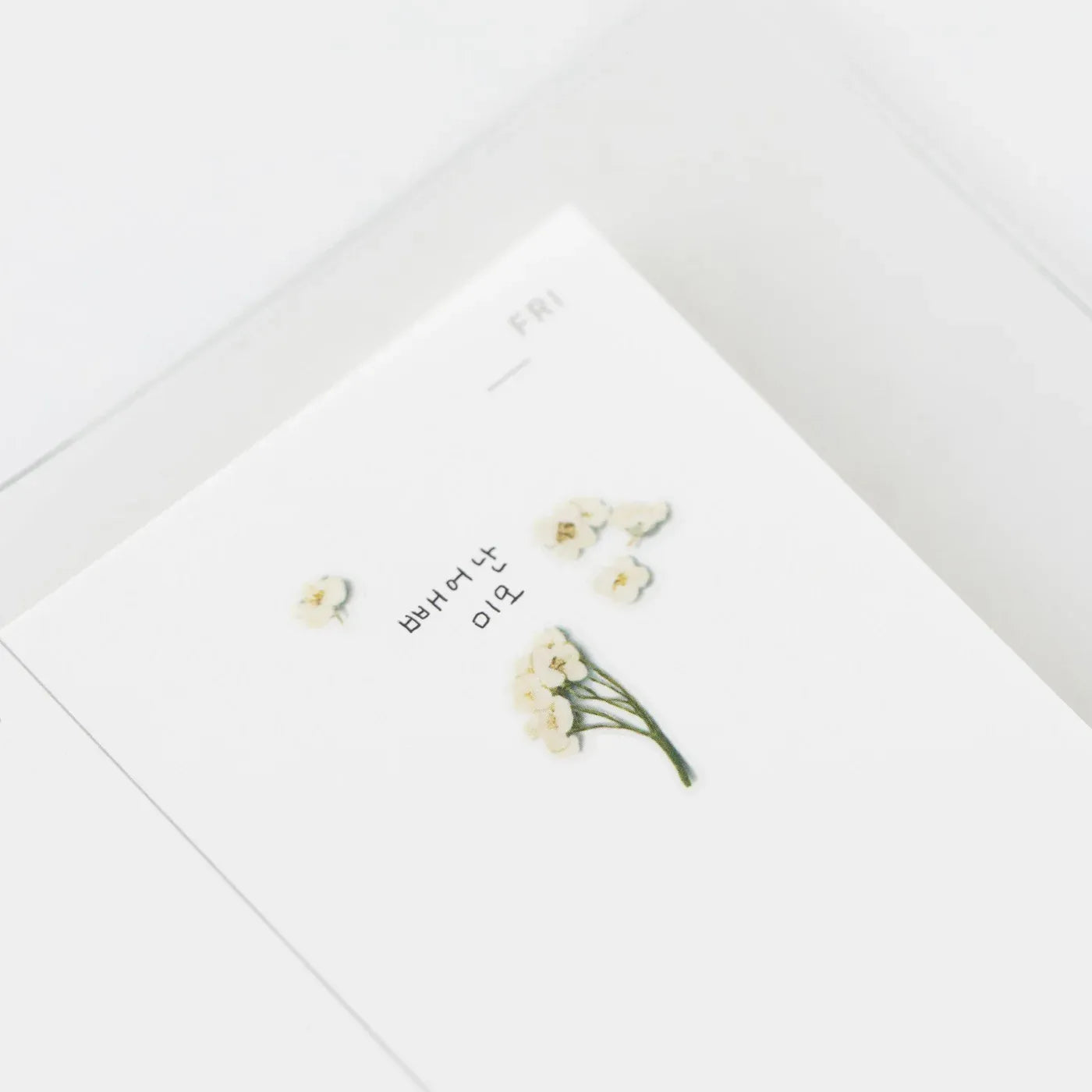 Sweet Alyssum Pressed Flower Sticker Sheet