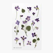 Violet Manchurian Pressed Flower Sticker Sheet