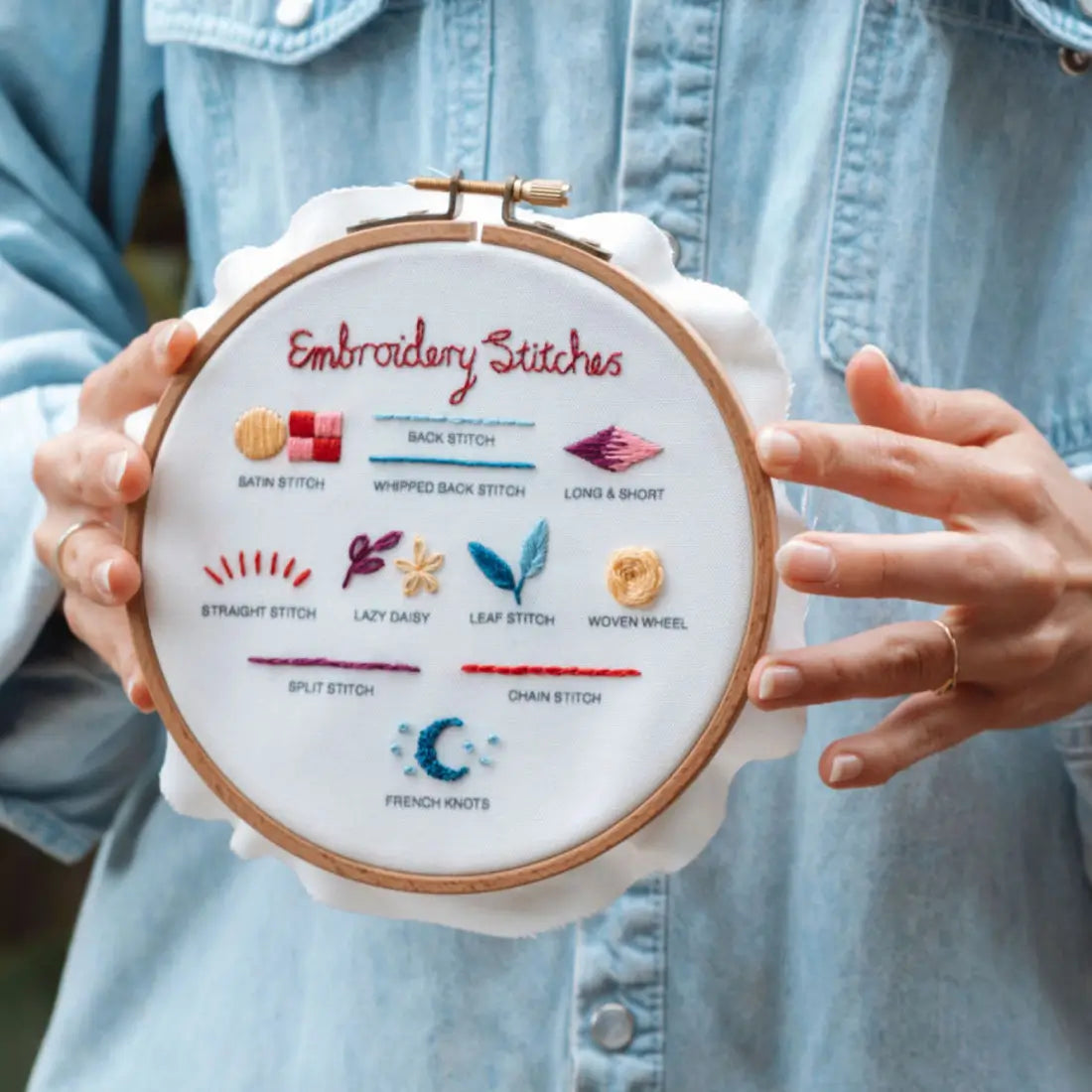 Beginner Stitch Sampler Embroidery Kit