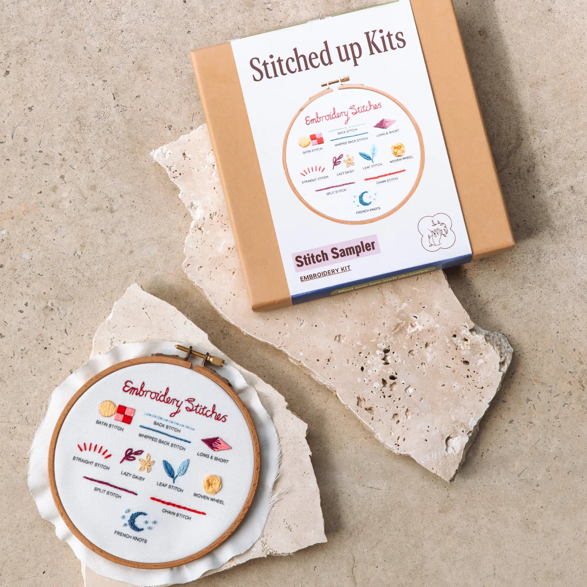 Beginner Stitch Sampler Embroidery Kit