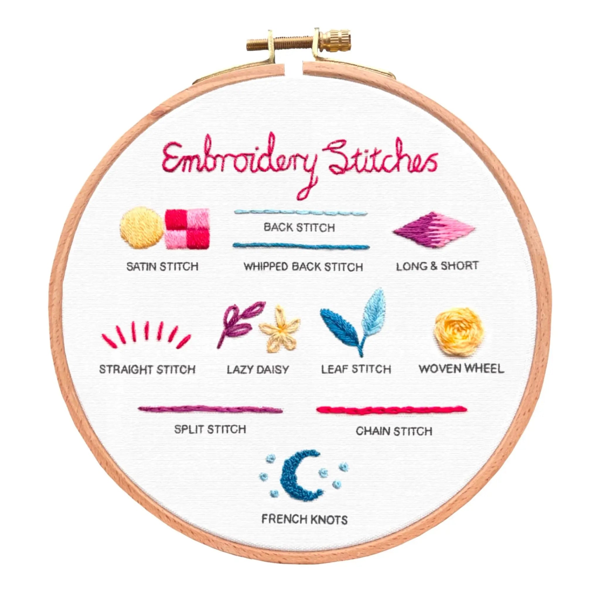 Beginner Stitch Sampler Embroidery Kit