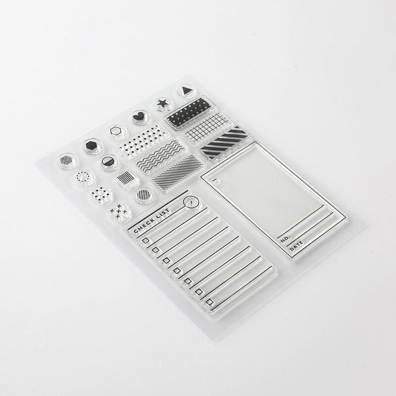 Checklist & Patterns - Clear Stamp Set