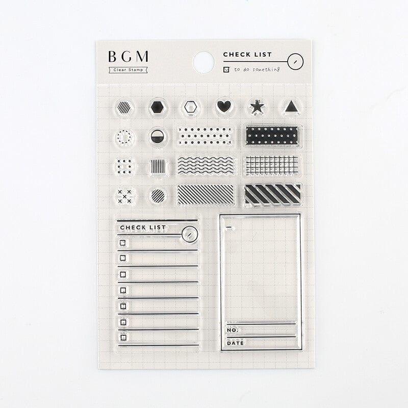 Checklist & Patterns - Clear Stamp Set