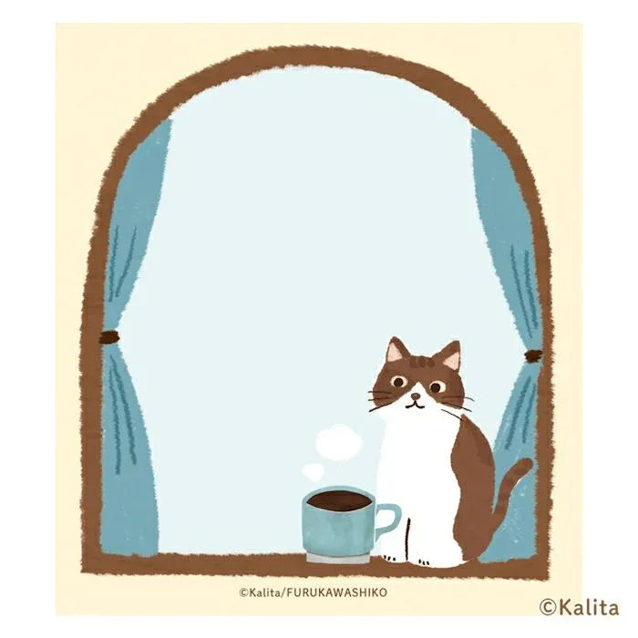 Cats & Black Coffee Memo Pad - Furukawa x Kalita