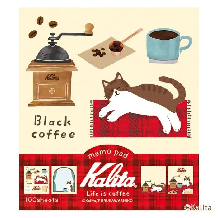 Cats & Black Coffee Memo Pad - Furukawa x Kalita