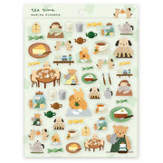 Cozy Tea Time Transparent Sticker Sheet - Cozyca x Mariko Fukuoka