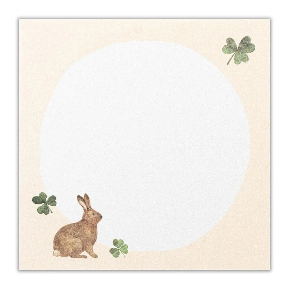 Floral Petals & Bunny Memo Note Pad