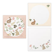 Floral Petals & Bunny Memo Note Pad