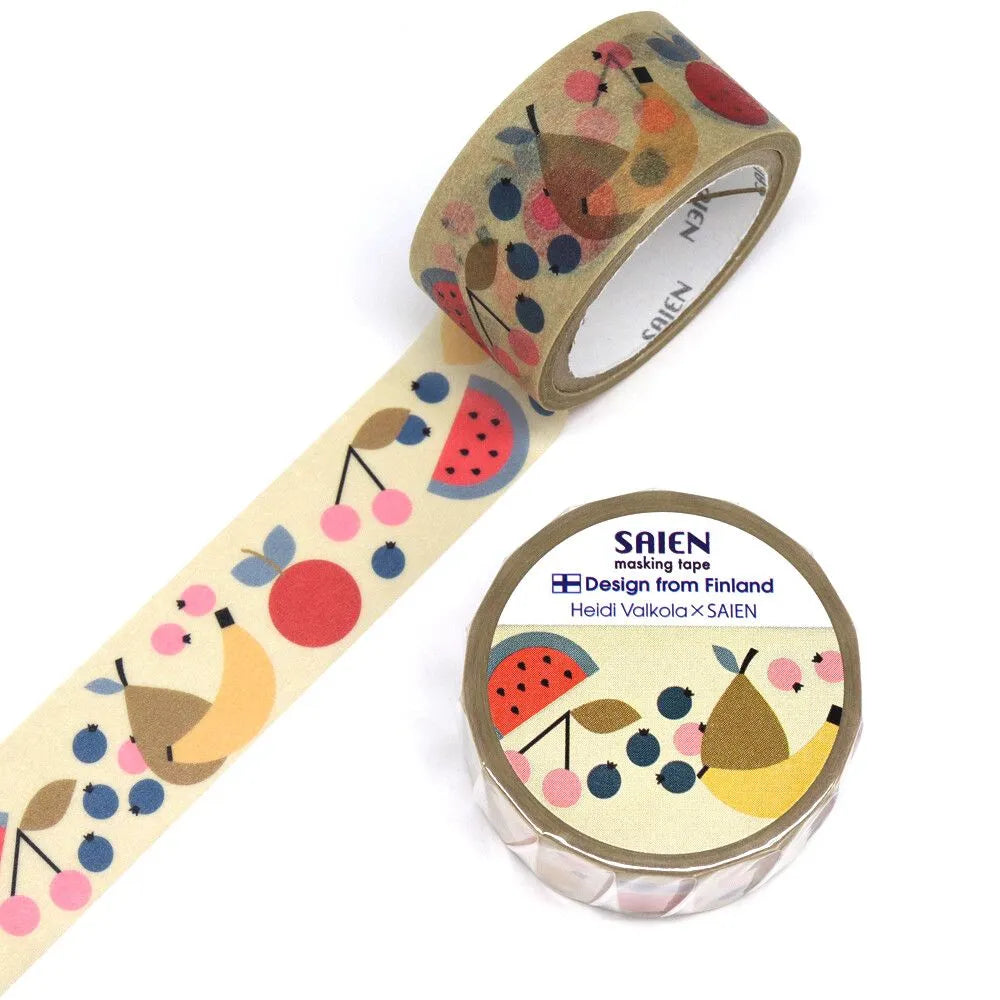 Fruit Pattern Washi Tape - Heidi Valkola x SAIEN
