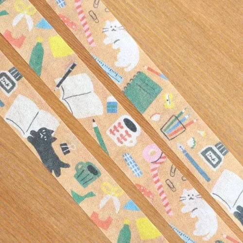 Stationery & Cats Washi Tape