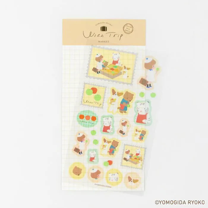 Market Days Sticker Sheet - Furukawa Paper x Ryoko Yomogida