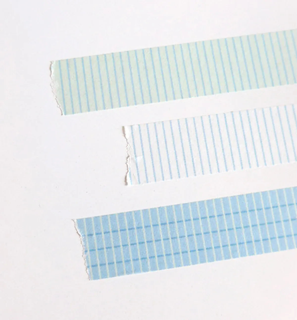 Green, Blue & White Striped Patern Washi Tape