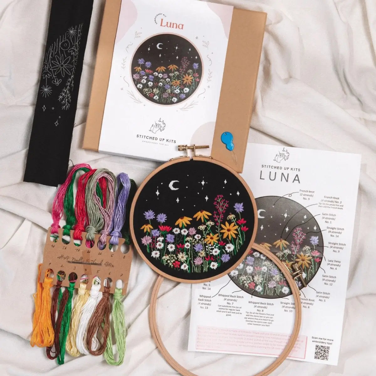 Lunar Wildflowers Embroidery Kit