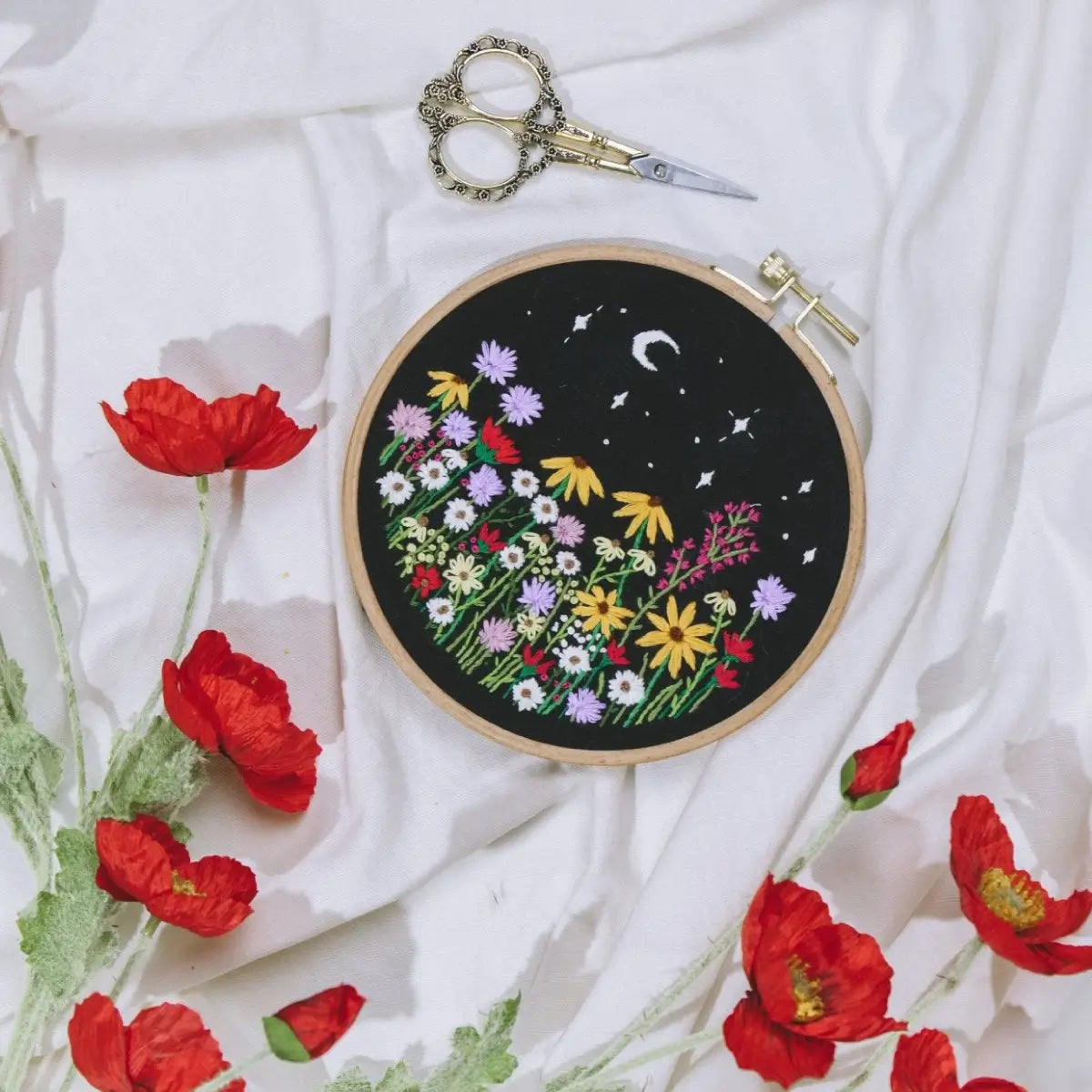 Lunar Wildflowers Embroidery Kit