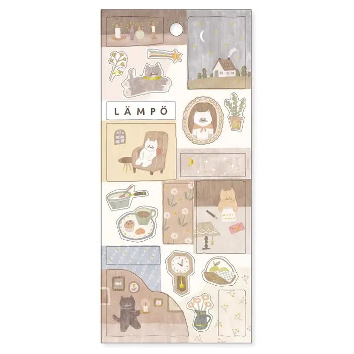 An Evening With Little Cat Sticker Sheet