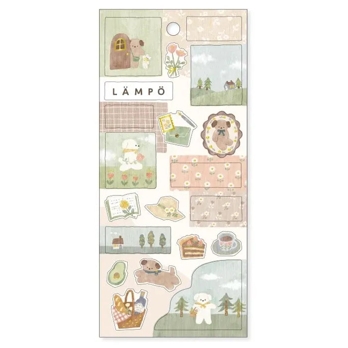 Picnic With Little Puppy Sticker Sheet