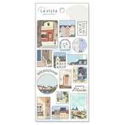Vintage City Scenes Sticker Sheet