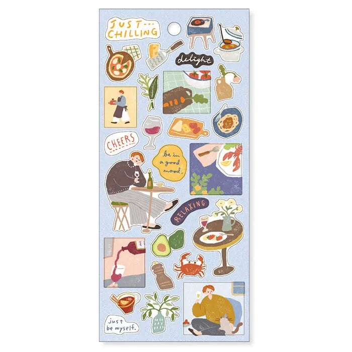 Wine & Dine Dinner Time Sticker Sheet