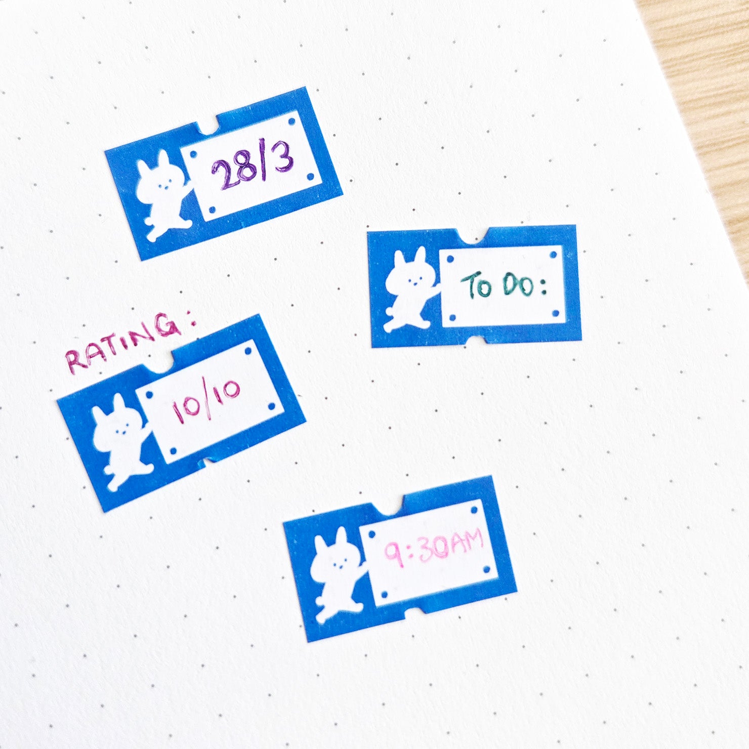 White Rabbit Blue Label Stickers