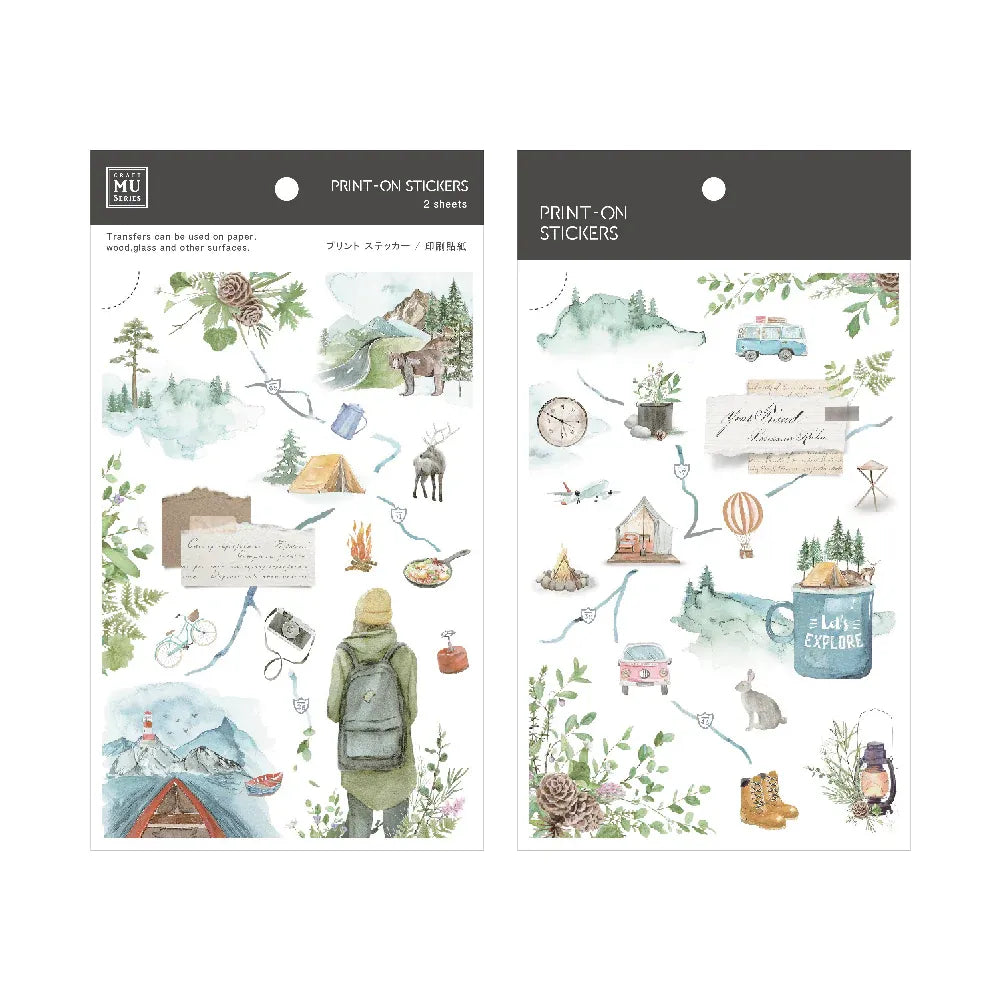 Camping Trip Print-On Sticker Sheet (188)