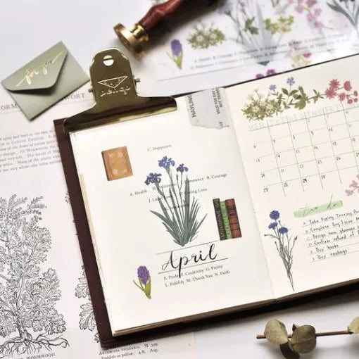 Flower Encyclopedia Print-On Sticker Sheet (127)