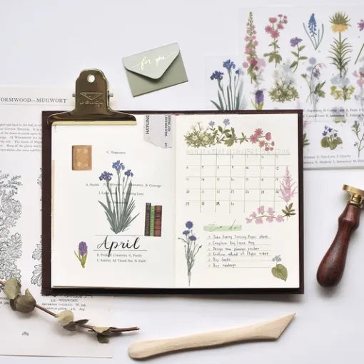 Flower Encyclopedia Print-On Sticker Sheet (127)