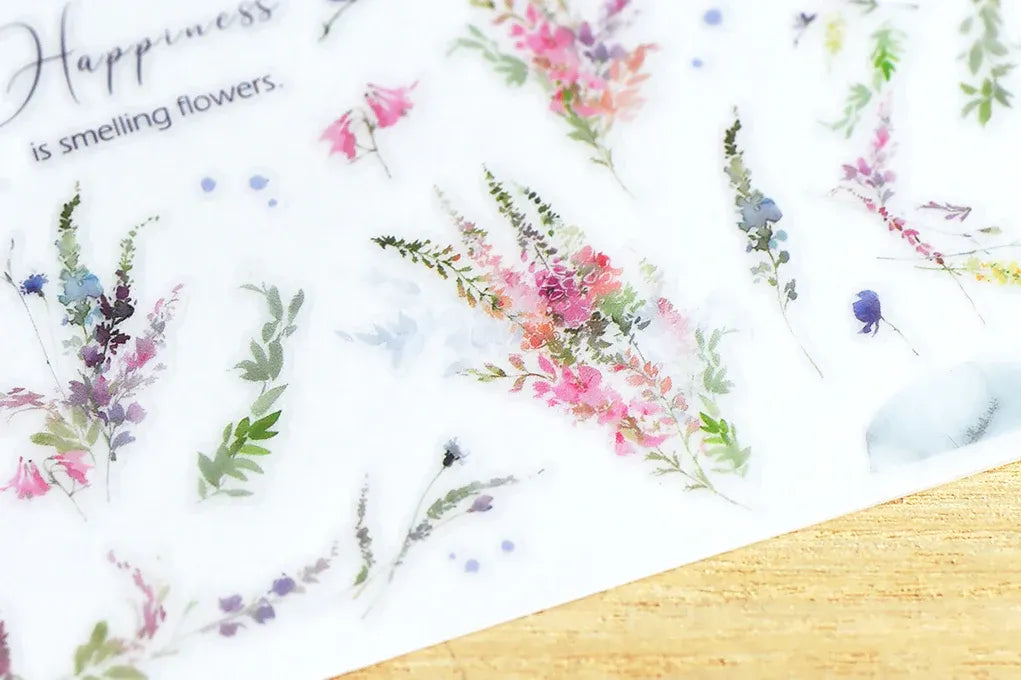 Flower Garden Print-On Sticker Sheet (147)
