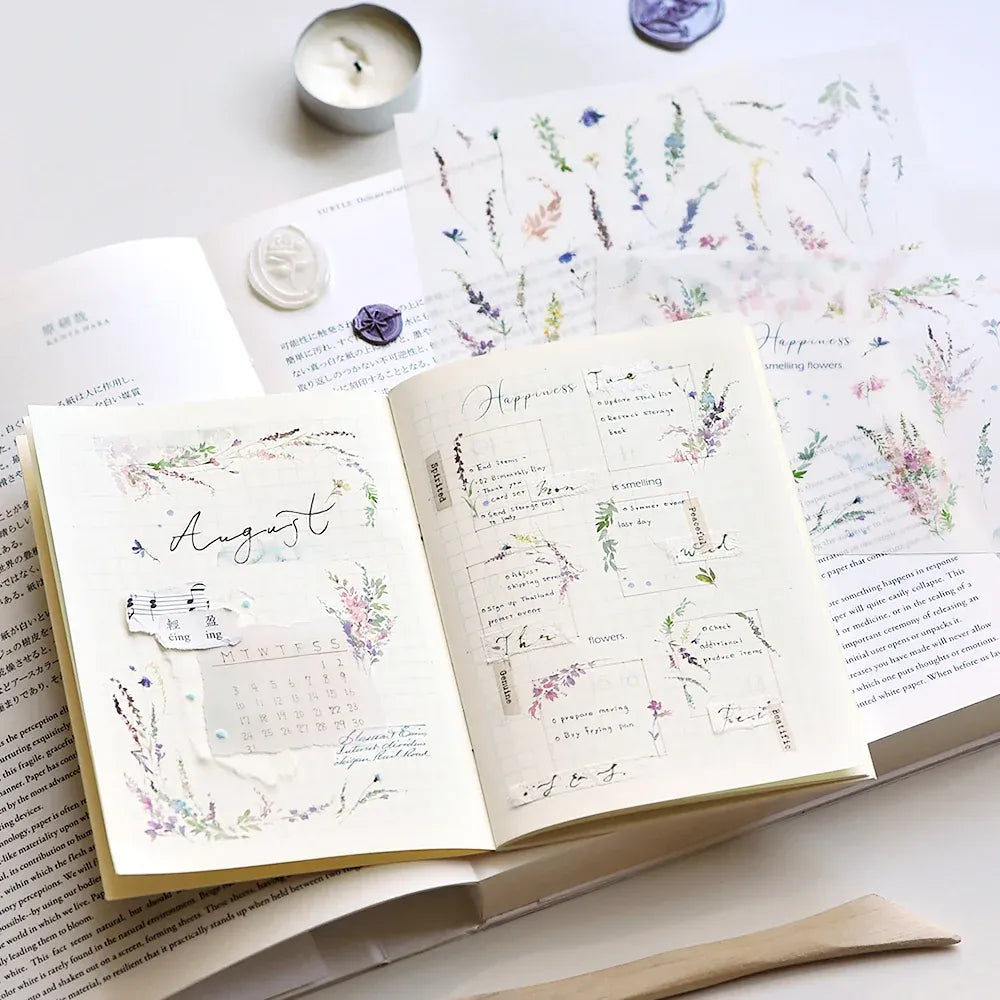 Flower Garden Print-On Sticker Sheet (147)
