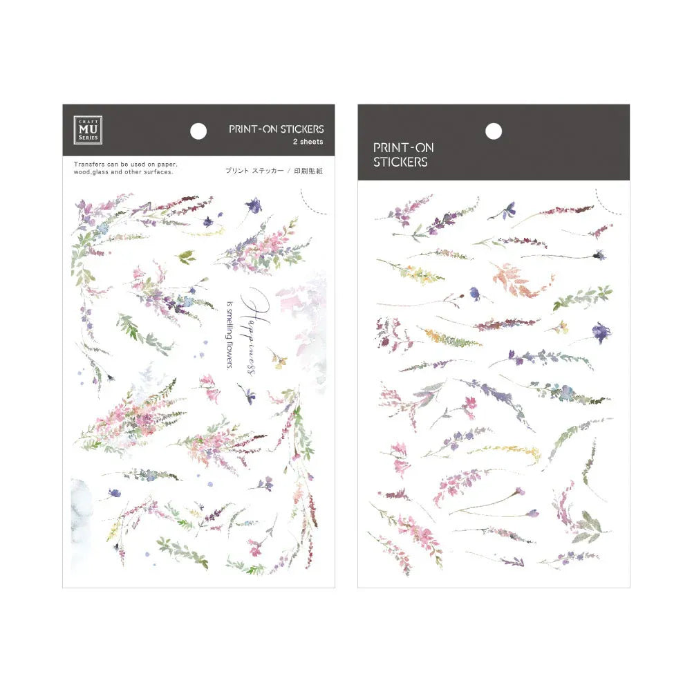 Flower Garden Print-On Sticker Sheet (147)