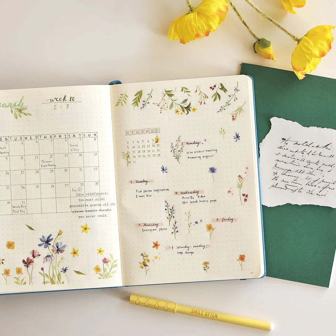 Little Wildflowers Print-On Sticker Sheet (121)