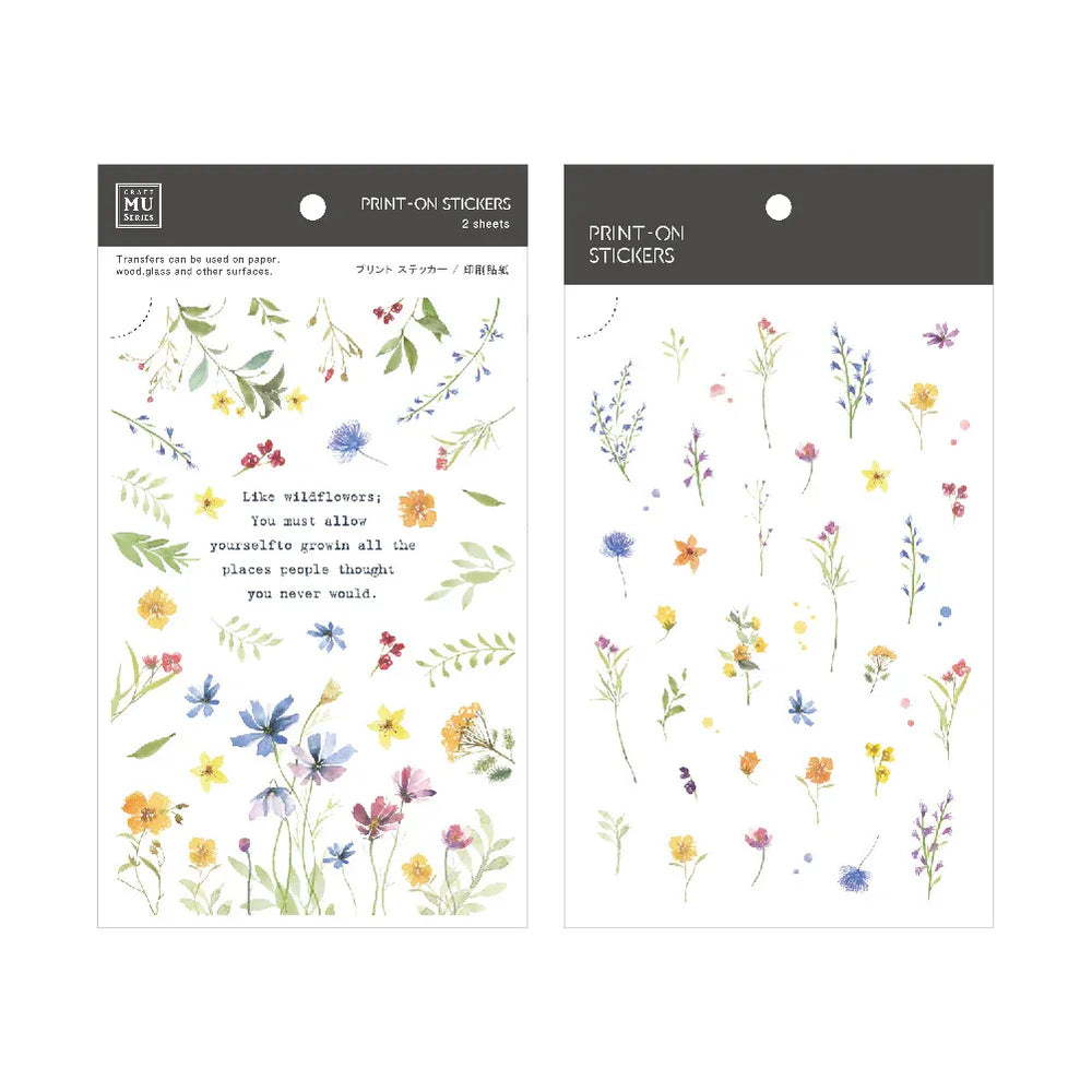 Little Wildflowers Print-On Sticker Sheet (121)