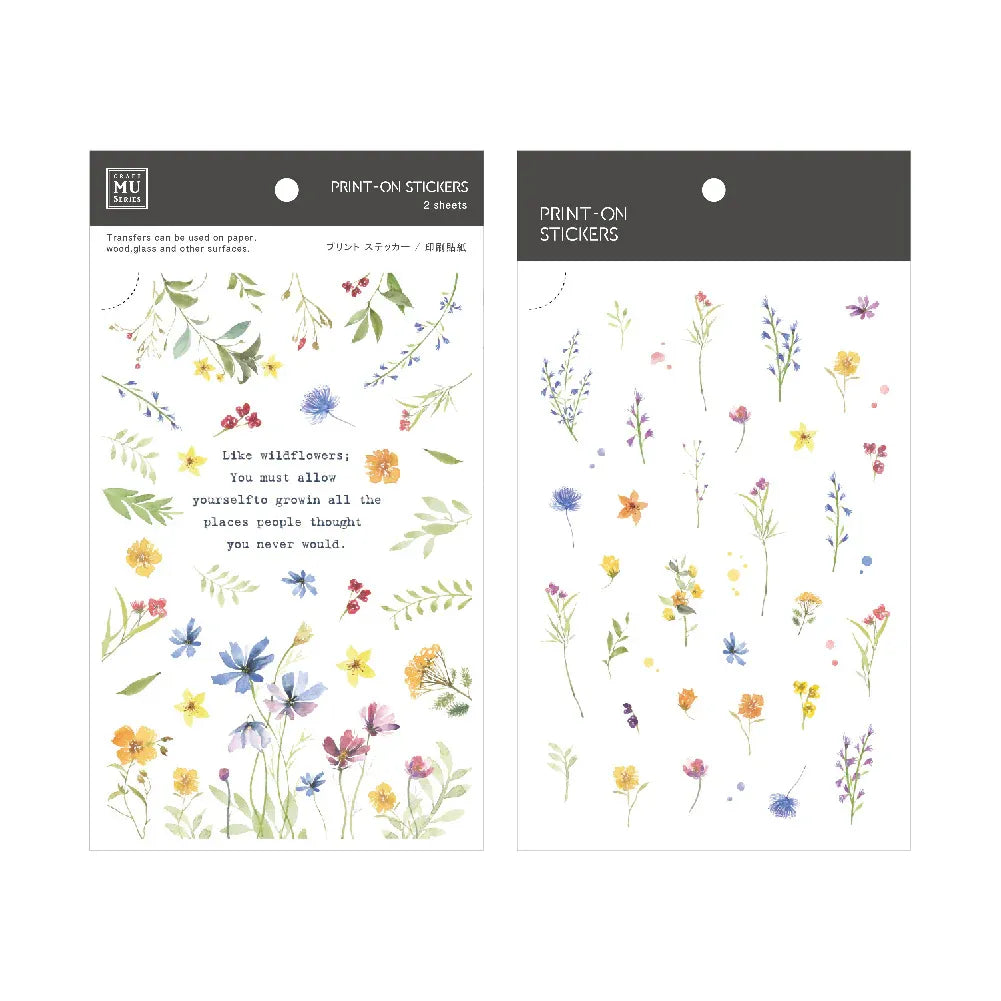 Little Wildflowers Print-On Sticker Sheet (121)