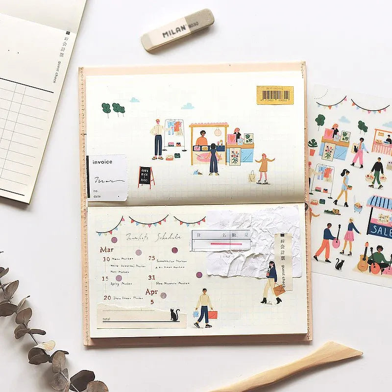 Market Stalls Print-On Sticker Sheet (137)