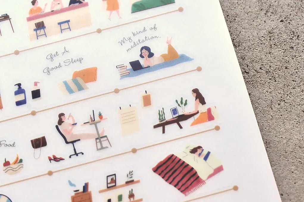 My Daily Life - Day By Day Print-On Sticker Sheet (135)