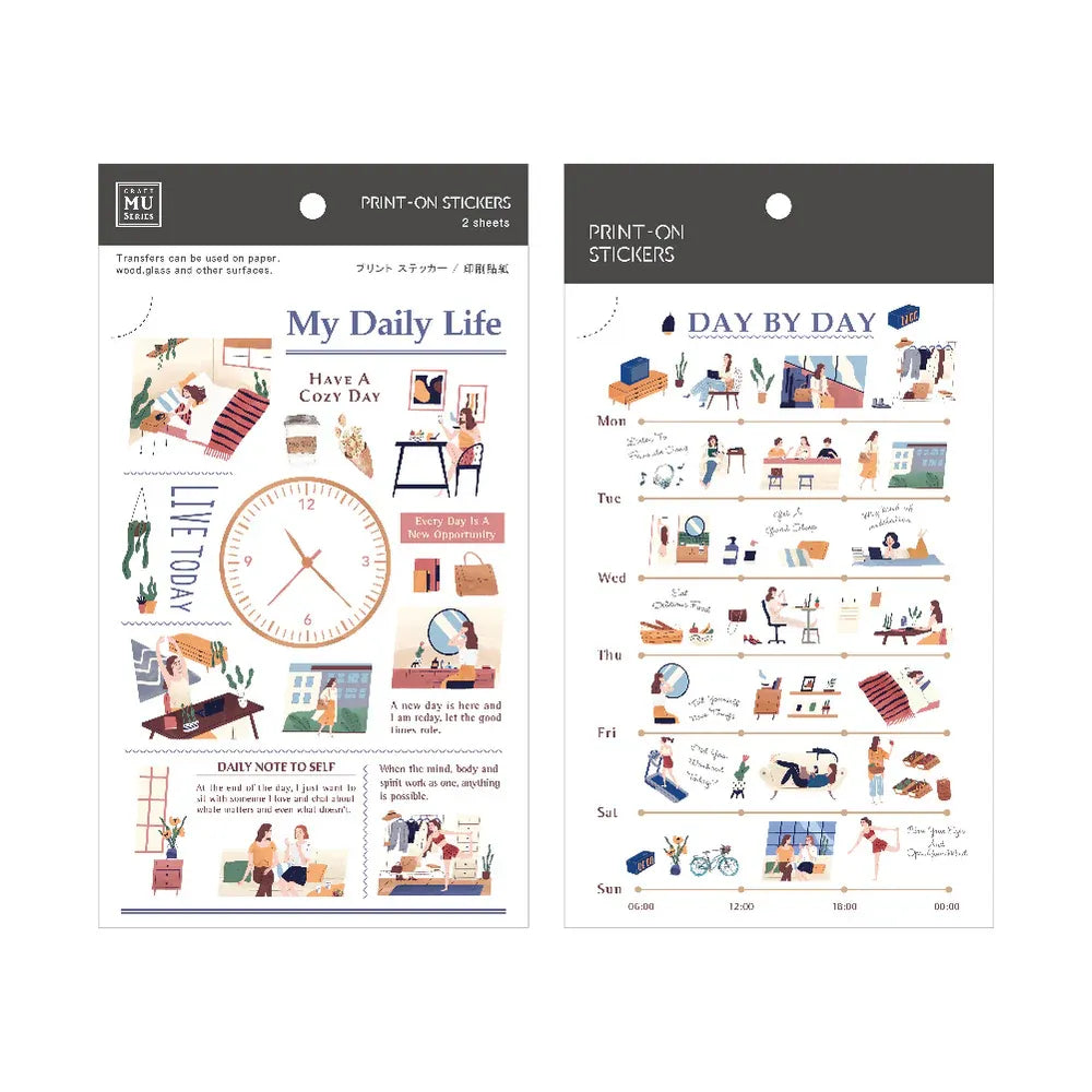 My Daily Life - Day By Day Print-On Sticker Sheet (135)
