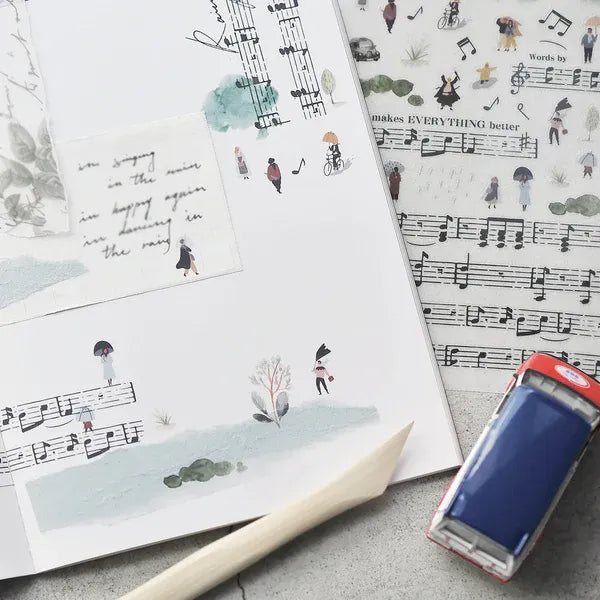 Rainy Day Music Print-On Sticker Sheet (78)