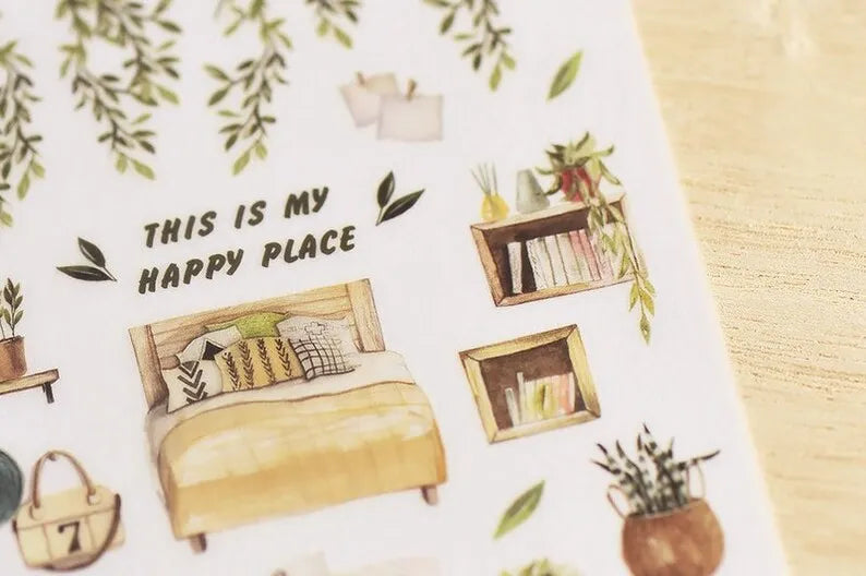 This Is My Happy Place Print-On Sticker Sheet (114)
