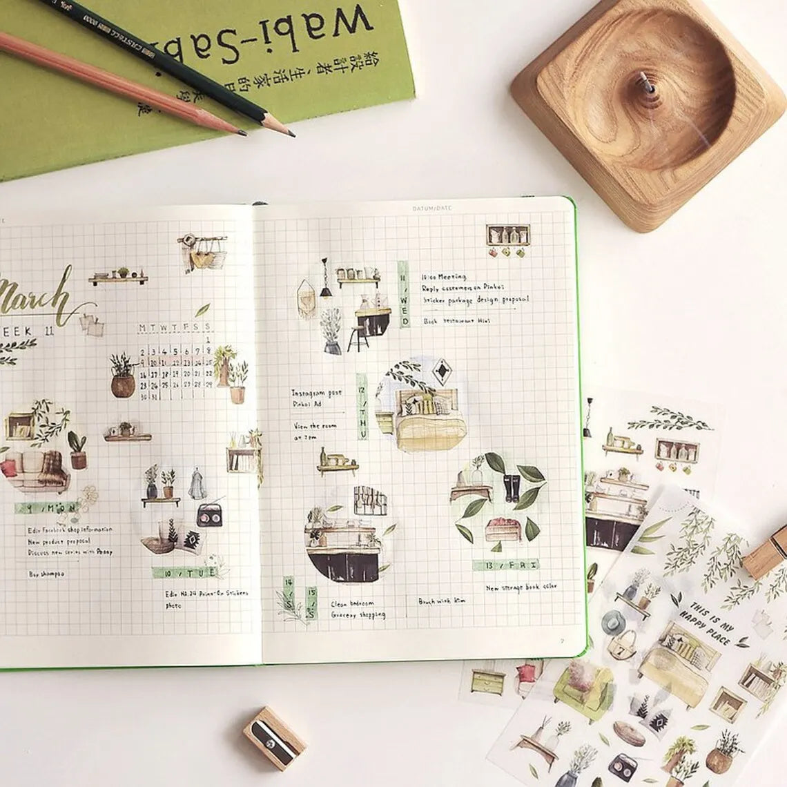 This Is My Happy Place Print-On Sticker Sheet (114)